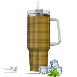 ScotsTee Shop Scottish Houston Clan Tartan Tumbler with Handle 40oz Insulated Tumbler
