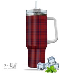 ScotsTee Shop Scottish Kyle Clan Tartan Tumbler with Handle 40oz Insulated Tumbler