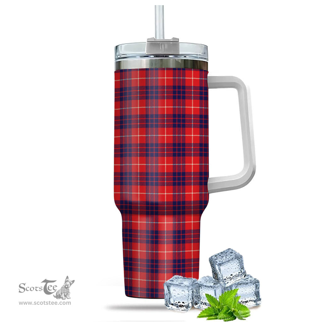 ScotsTee Shop Scottish Hamilton Modern Clan Tartan Tumbler with Handle 40oz Insulated Tumbler