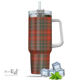 ScotsTee Shop Scottish MacDougall Ancient Clan Tartan Tumbler with Handle 40oz Insulated Tumbler
