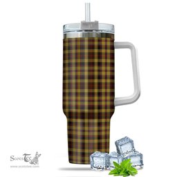 ScotsTee Shop Scottish Jardine Clan Tartan Tumbler with Handle 40oz Insulated Tumbler