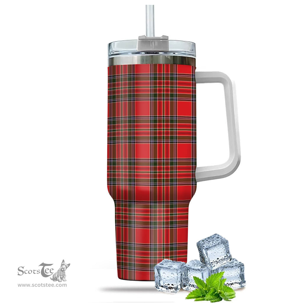 ScotsTee Shop Scottish MacBain Clan Tartan Tumbler with Handle 40oz Insulated Tumbler