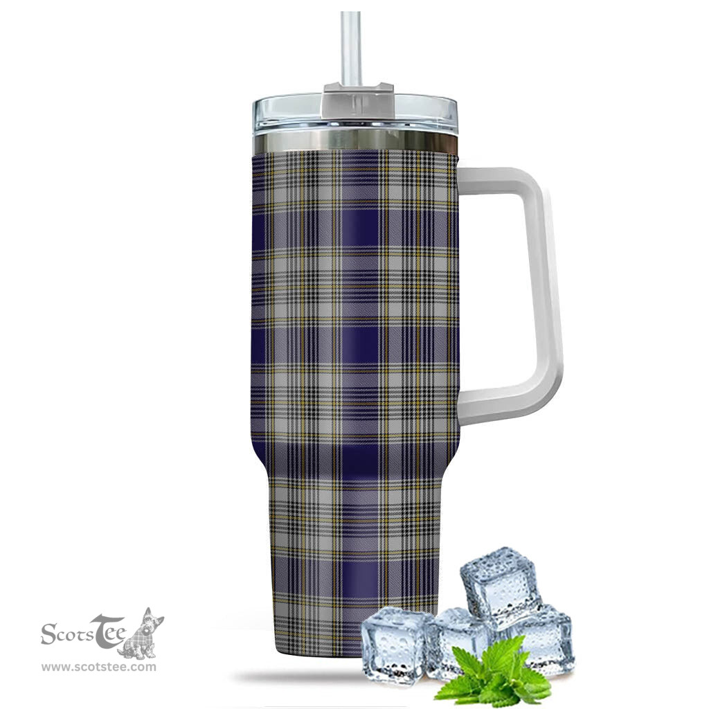 ScotsTee Shop Scottish Livingston Dress Clan Tartan Tumbler with Handle 40oz Insulated Tumbler