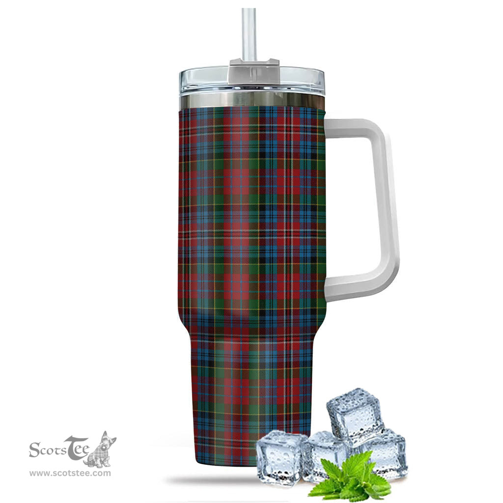 ScotsTee Shop Scottish Kidd Clan Tartan Tumbler with Handle 40oz Insulated Tumbler