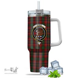ScotsTee Shop Scottish Innes Clan Crest Tartan Tumbler with Handle 40oz Insulated Tumbler