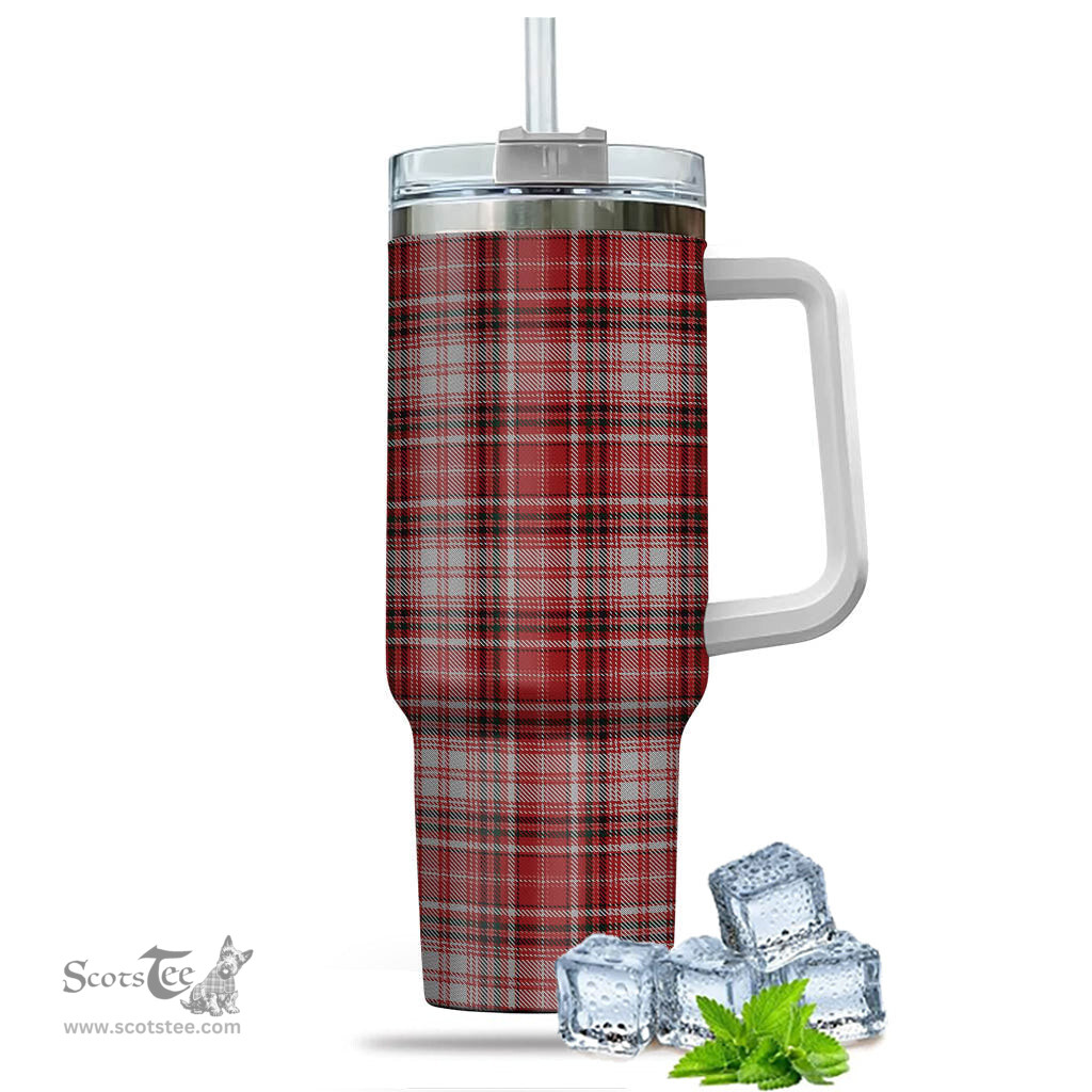 ScotsTee Shop Scottish MacDougall Dress Clan Tartan Tumbler with Handle 40oz Insulated Tumbler