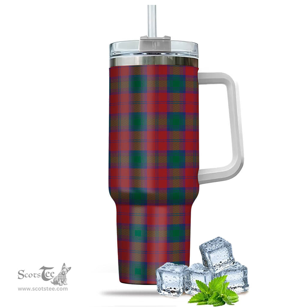 ScotsTee Shop Scottish Lindsay Modern Clan Tartan Tumbler with Handle 40oz Insulated Tumbler