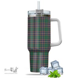 ScotsTee Shop Scottish MacFarlane Hunting Ancient Clan Tartan Tumbler with Handle 40oz Insulated Tumbler