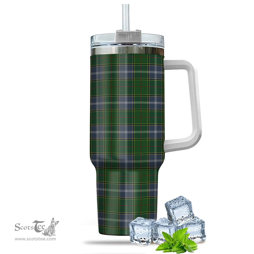 ScotsTee Shop Scottish Pringle Clan Tartan Tumbler with Handle 40oz Insulated Tumbler