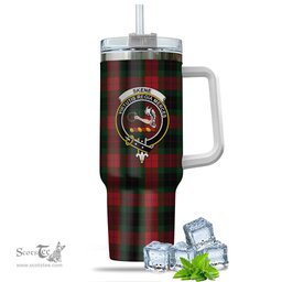 ScotsTee Shop Scottish Skene of Cromar Black Clan Crest Tartan Tumbler with Handle 40oz Insulated Tumbler