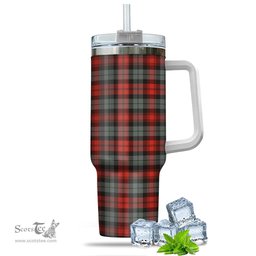 ScotsTee Shop Scottish MacLachlan Weathered Clan Tartan Tumbler with Handle 40oz Insulated Tumbler