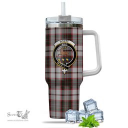 ScotsTee Shop Scottish Scott Dress Clan Crest Tartan Tumbler with Handle 40oz Insulated Tumbler