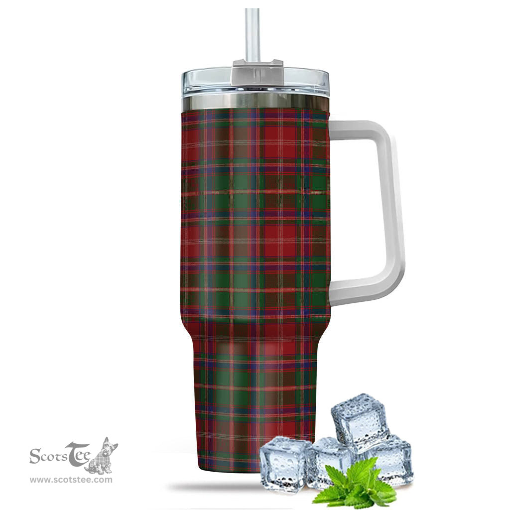 ScotsTee Shop Scottish Somerville Clan Tartan Tumbler with Handle 40oz Insulated Tumbler