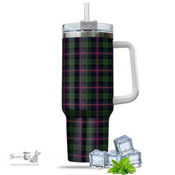 ScotsTee Shop Scottish Urquhart Modern Clan Tartan Tumbler with Handle 40oz Insulated Tumbler