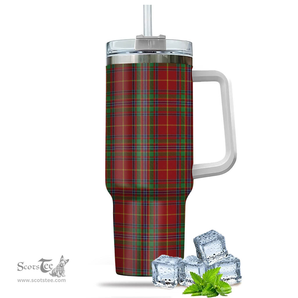 ScotsTee Shop Scottish Wren Clan Tartan Tumbler with Handle 40oz Insulated Tumbler