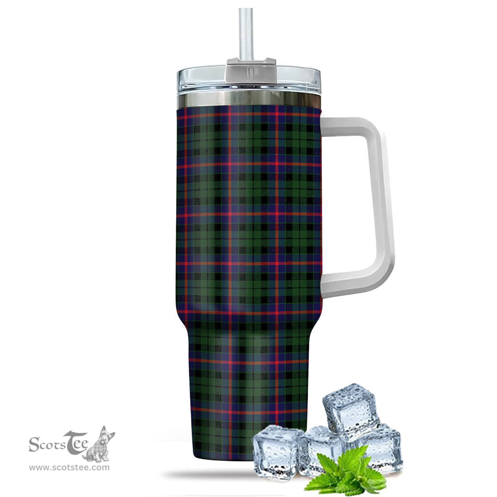 ScotsTee Shop Scottish Morrison Modern Clan Tartan Tumbler with Handle 40oz Insulated Tumbler