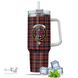 ScotsTee Shop Scottish Ogilvie (Ogilvy) Clan Crest Tartan Tumbler with Handle 40oz Insulated Tumbler