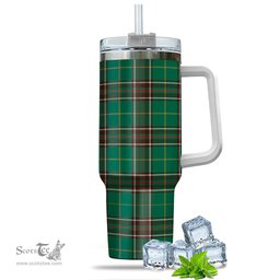 ScotsTee Shop Scottish Newfoundland And Labrador Province Canada Clan Tartan Tumbler with Handle 40oz Insulated Tumbler