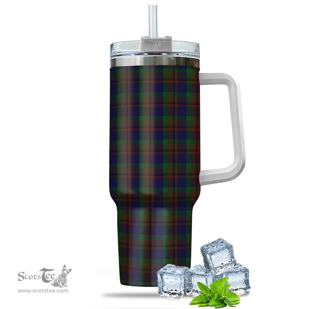 ScotsTee Shop Scottish Mann Clan Tartan Tumbler with Handle 40oz Insulated Tumbler