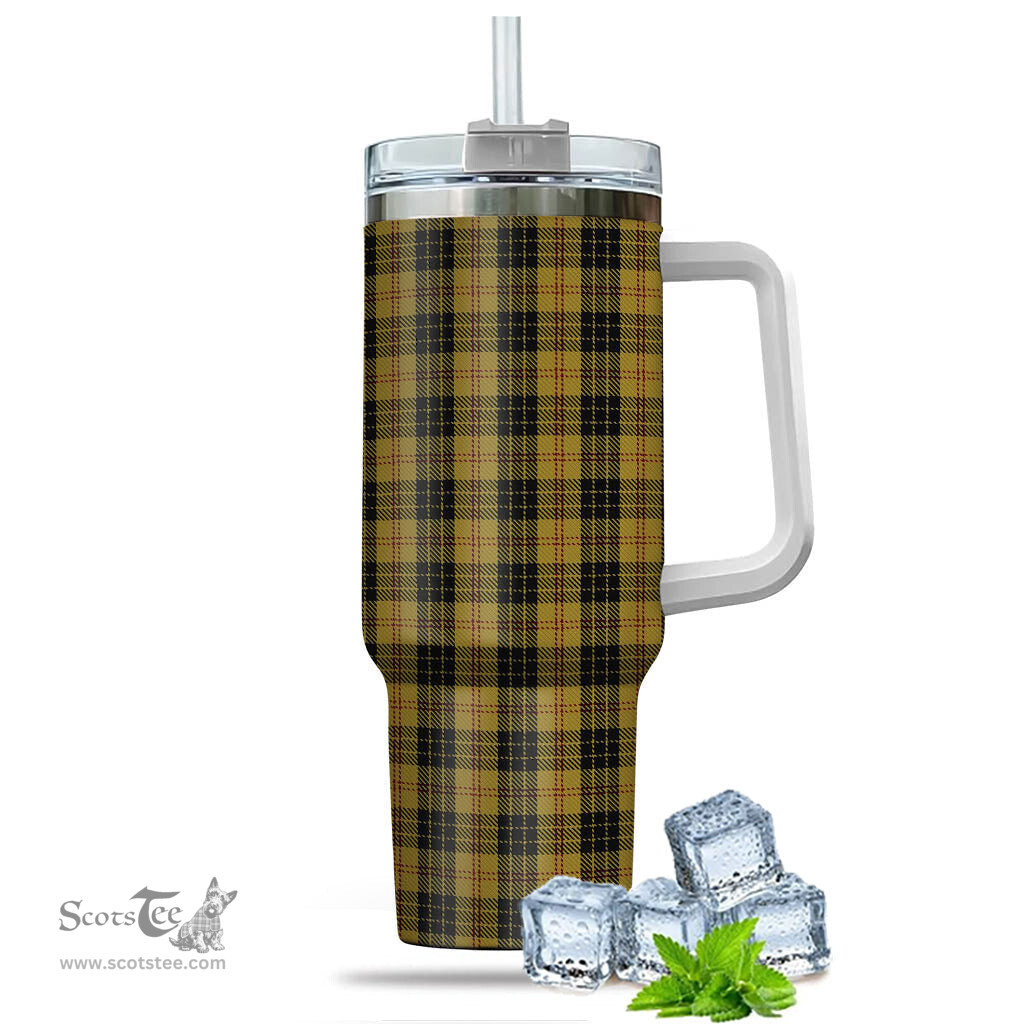 ScotsTee Shop Scottish MacLeod Clan Tartan Tumbler with Handle 40oz Insulated Tumbler