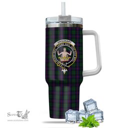 ScotsTee Shop Scottish Urquhart Clan Crest Tartan Tumbler with Handle 40oz Insulated Tumbler