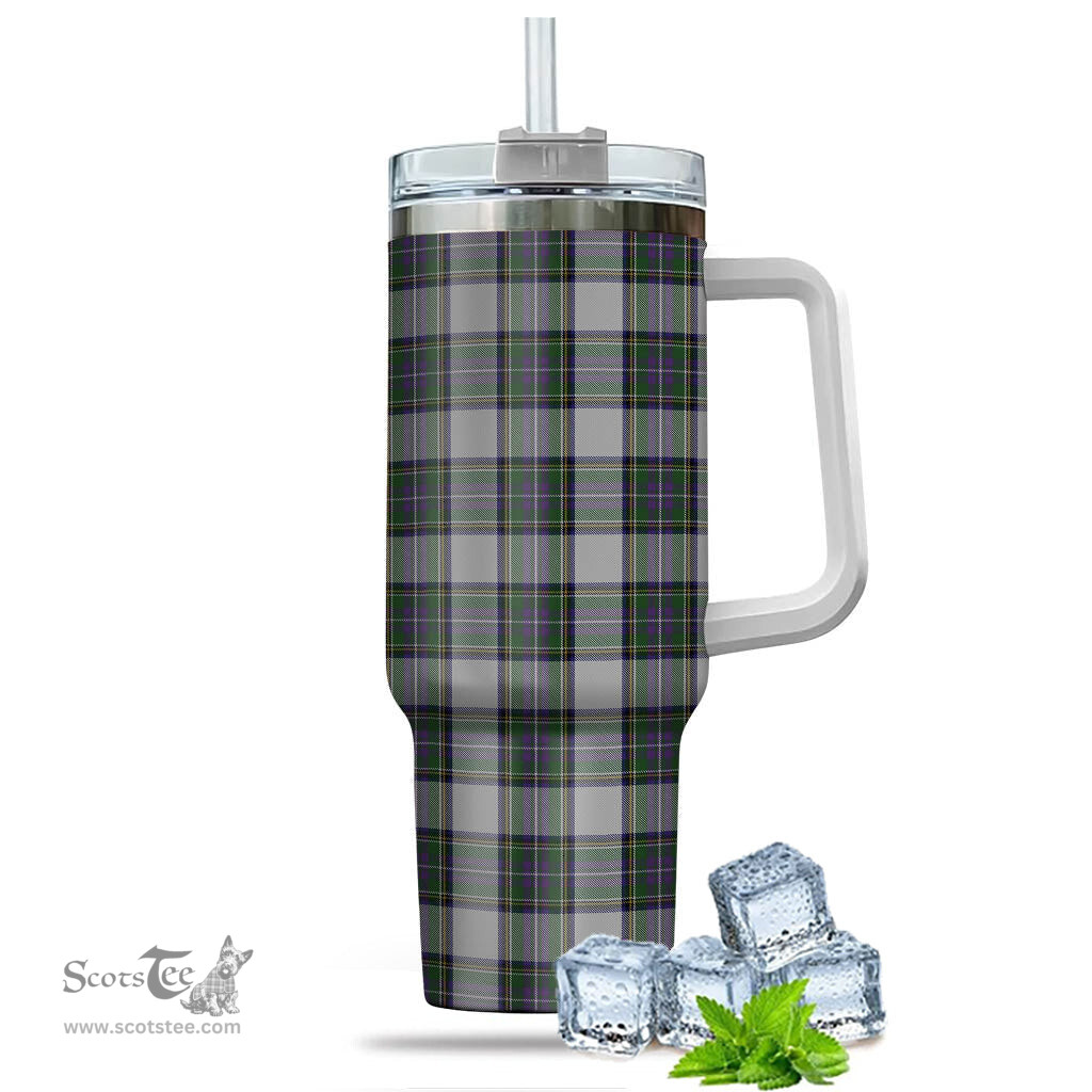 ScotsTee Shop Scottish Pritchard Clan Tartan Tumbler with Handle 40oz Insulated Tumbler