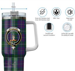 ScotsTee Shop Scottish MacIntyre Inglis Clan Crest Tartan Tumbler with Handle 40oz Insulated Tumbler