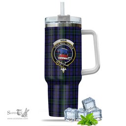 ScotsTee Shop Scottish Weir Clan Crest Tartan Tumbler with Handle 40oz Insulated Tumbler