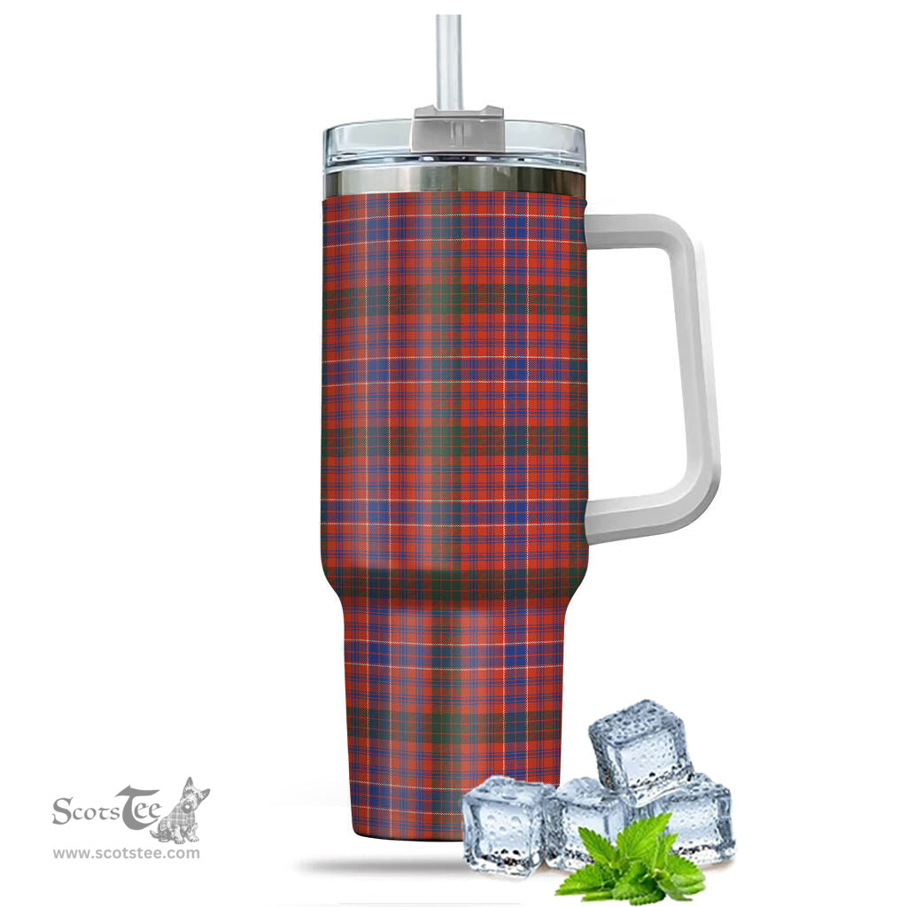 ScotsTee Shop Scottish MacRae Ancient Clan Tartan Tumbler with Handle 40oz Insulated Tumbler