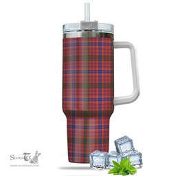 ScotsTee Shop Scottish MacRae Ancient Clan Tartan Tumbler with Handle 40oz Insulated Tumbler