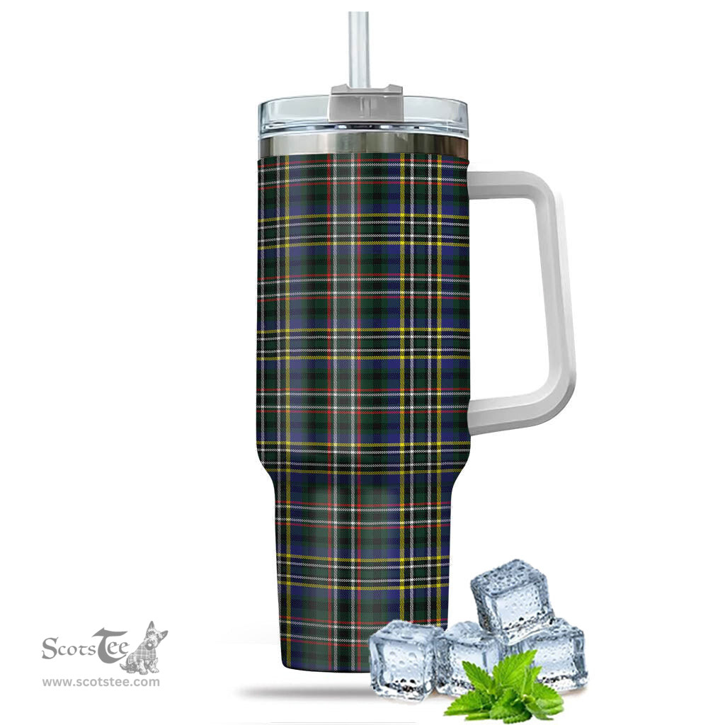 ScotsTee Shop Scottish Scott Green Modern Clan Tartan Tumbler with Handle 40oz Insulated Tumbler