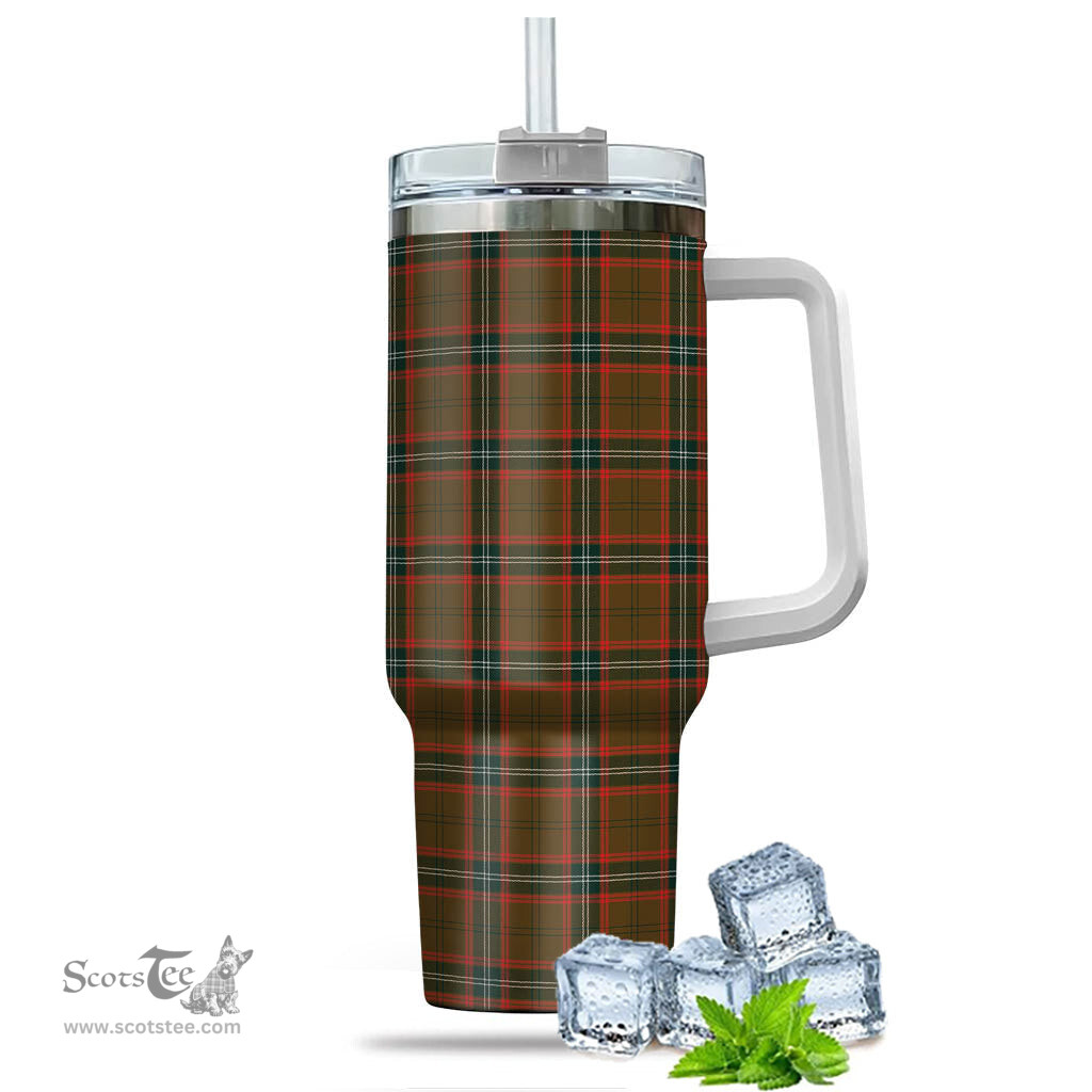ScotsTee Shop Scottish Seton Hunting Modern Clan Tartan Tumbler with Handle 40oz Insulated Tumbler