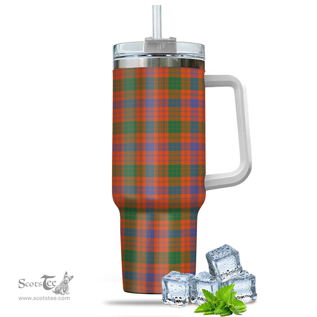 ScotsTee Shop Scottish Ross Ancient Clan Tartan Tumbler with Handle 40oz Insulated Tumbler