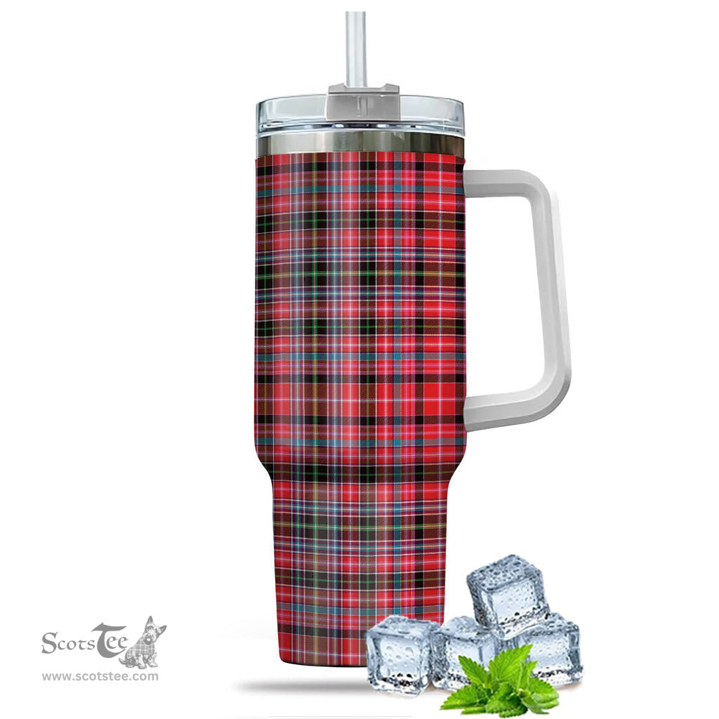 ScotsTee Shop Scottish Straiton Clan Tartan Tumbler with Handle 40oz Insulated Tumbler