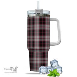 ScotsTee Shop Scottish MacPherson Clan Tartan Tumbler with Handle 40oz Insulated Tumbler