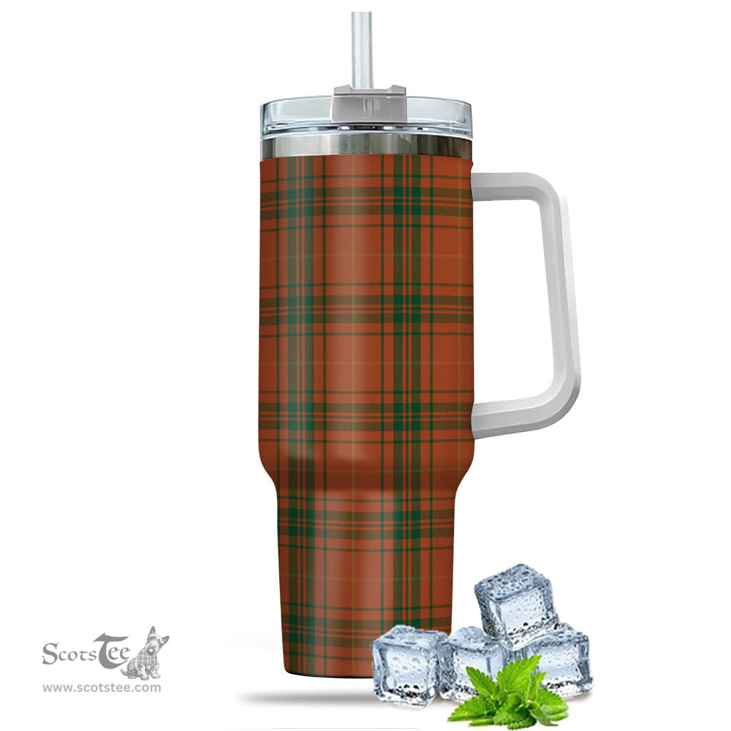 ScotsTee Shop Scottish Wolfe Clan Tartan Tumbler with Handle 40oz Insulated Tumbler