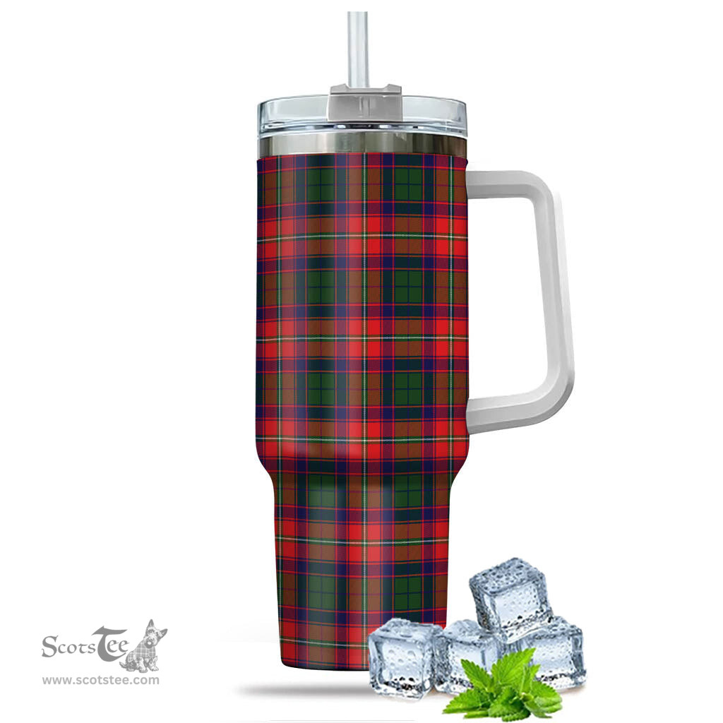 ScotsTee Shop Scottish Riddell Clan Tartan Tumbler with Handle 40oz Insulated Tumbler