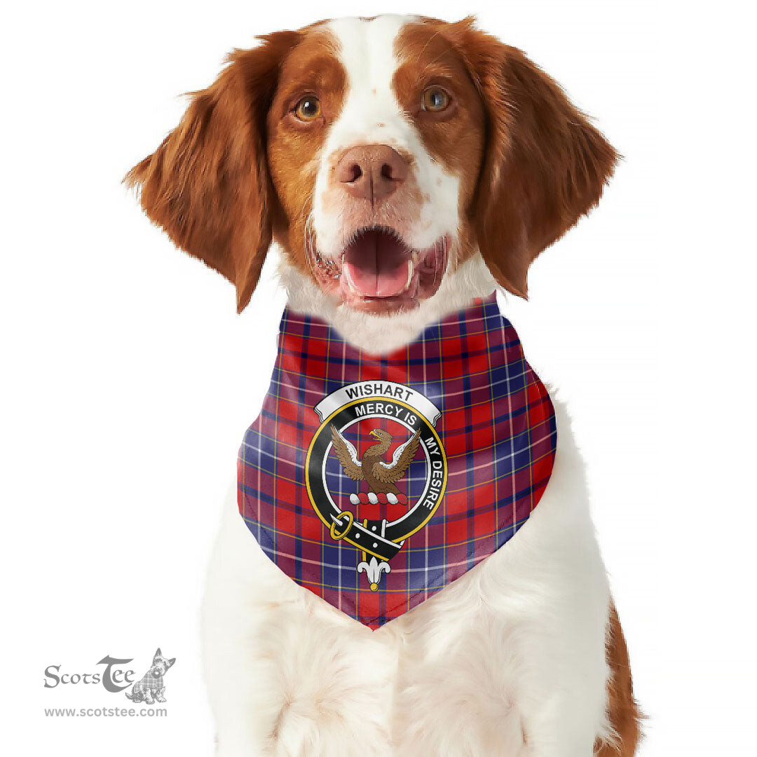 Scottish Wishart Dress Clan Crest Tartan Pets Scarf Pet Dog Bandana