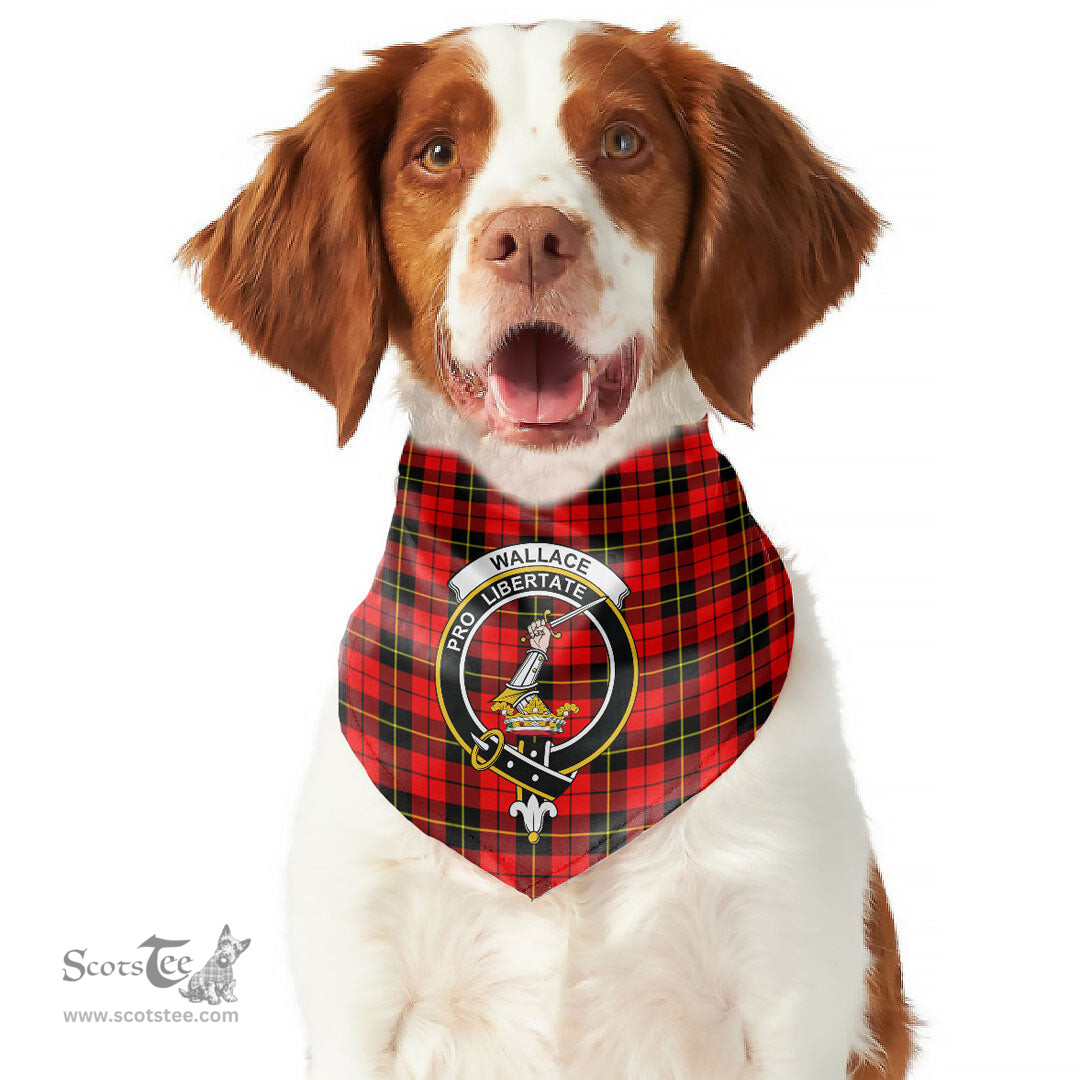 Scottish Wallace Hunting Red Clan Crest Tartan Pets Scarf Pet Dog Bandana