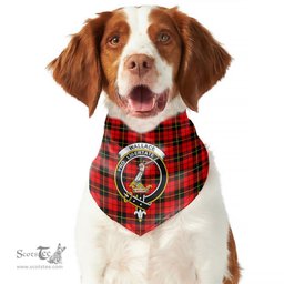 Scottish Wallace Hunting Red Clan Crest Tartan Pets Scarf Pet Dog Bandana