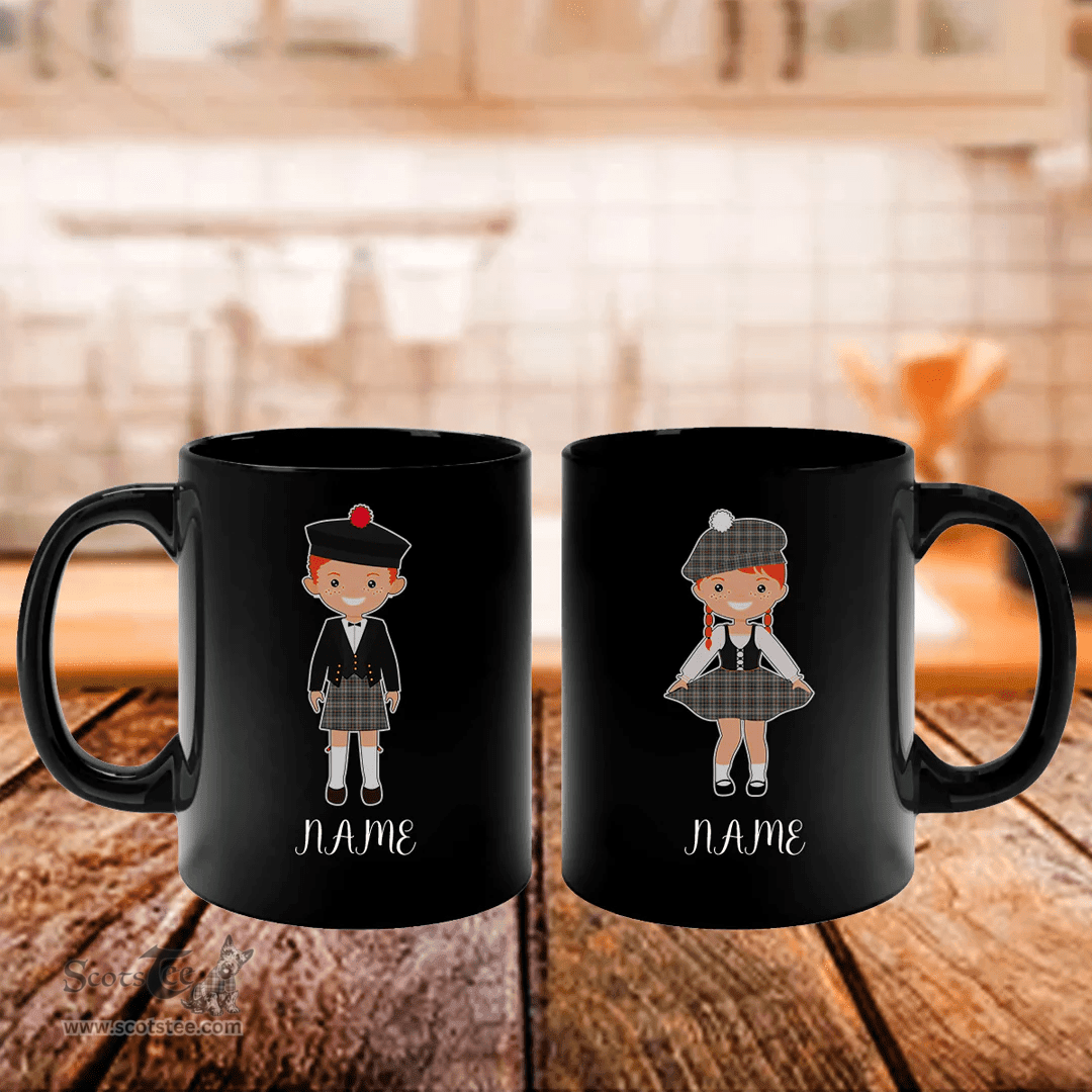 Scottish Craig Ancient Clan Cute Scottish Couple Tartan Personalized Mugs For Couple
