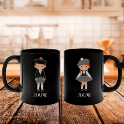 Scottish Burns Check Clan Cute Scottish Couple Tartan Personalized Mugs For Couple