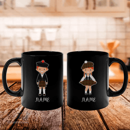Scottish Ainslie Clan Cute Scottish Couple Tartan Personalized Mugs For Couple