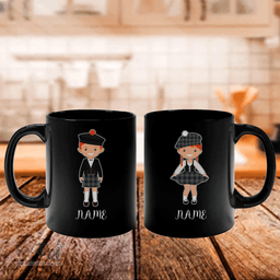 Scottish Blyth Clan Cute Scottish Couple Tartan Personalized Mugs For Couple