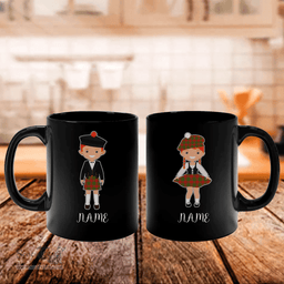 Scottish Burnett Ancient Clan Cute Scottish Couple Tartan Personalized Mugs For Couple