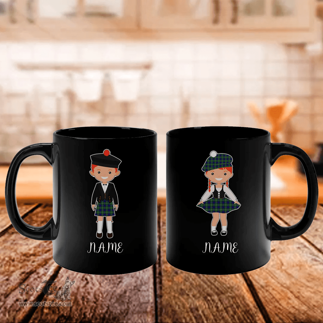 Scottish Alexander Clan Cute Scottish Couple Tartan Personalized Mugs For Couple