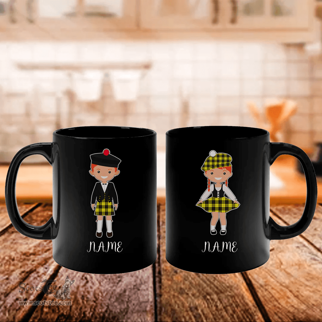 Scottish MacLeod of Lewis Modern Clan Cute Scottish Couple Tartan Personalized Mugs For Couple