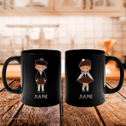 Scottish Drummond Clan Clan Cute Scottish Couple Tartan Personalized Mugs For Couple