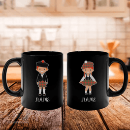 Scottish Grant Ancient Clan Cute Scottish Couple Tartan Personalized Mugs For Couple