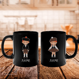Scottish MacPherson Ancient Clan Cute Scottish Couple Tartan Personalized Mugs For Couple